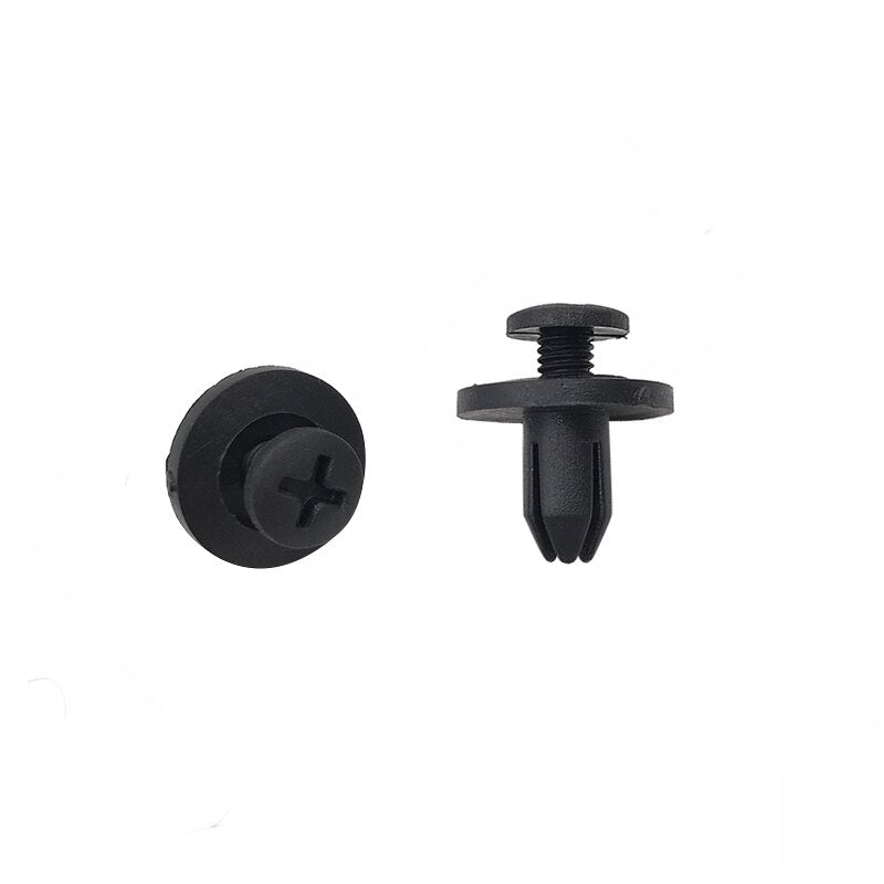 10/20/50pcs 6mm Hole Auto Plastic Rivets Fastener Push Clip Black Car Door Trim Panel Retainer Fastener Clips for Toyota Honda