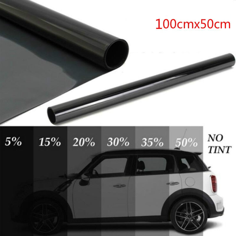 100x50CM VLT Black Car Auto Home Glass Window Tint Tinting Film Roll with Scraper Car Accessories Auto Window Tinting Film Roll