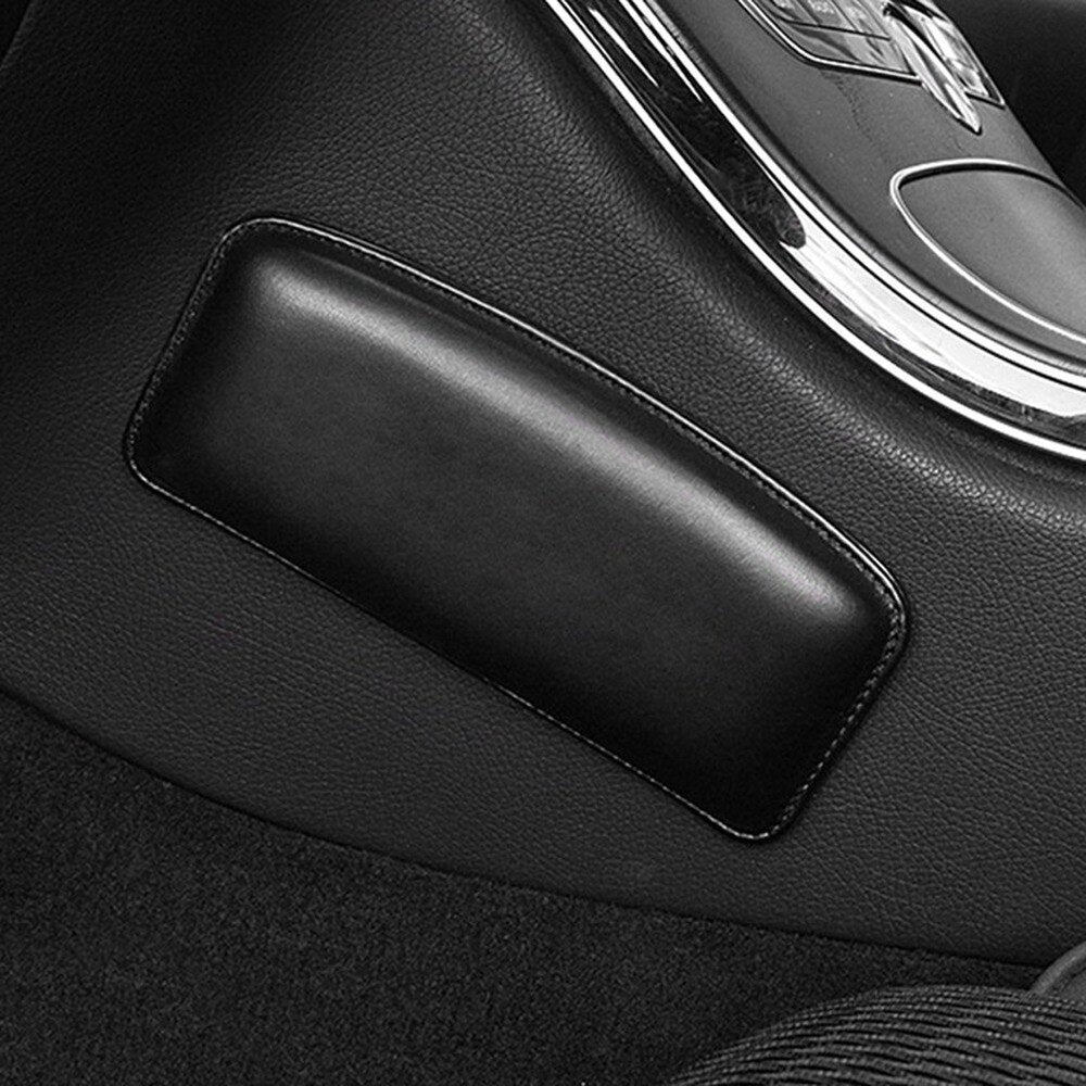 18*8cm PU Leather Car Knee Pad Cushion Auto Interior Pad Elastic Cushion Memory Foam Comfortable Thigh Support Universal