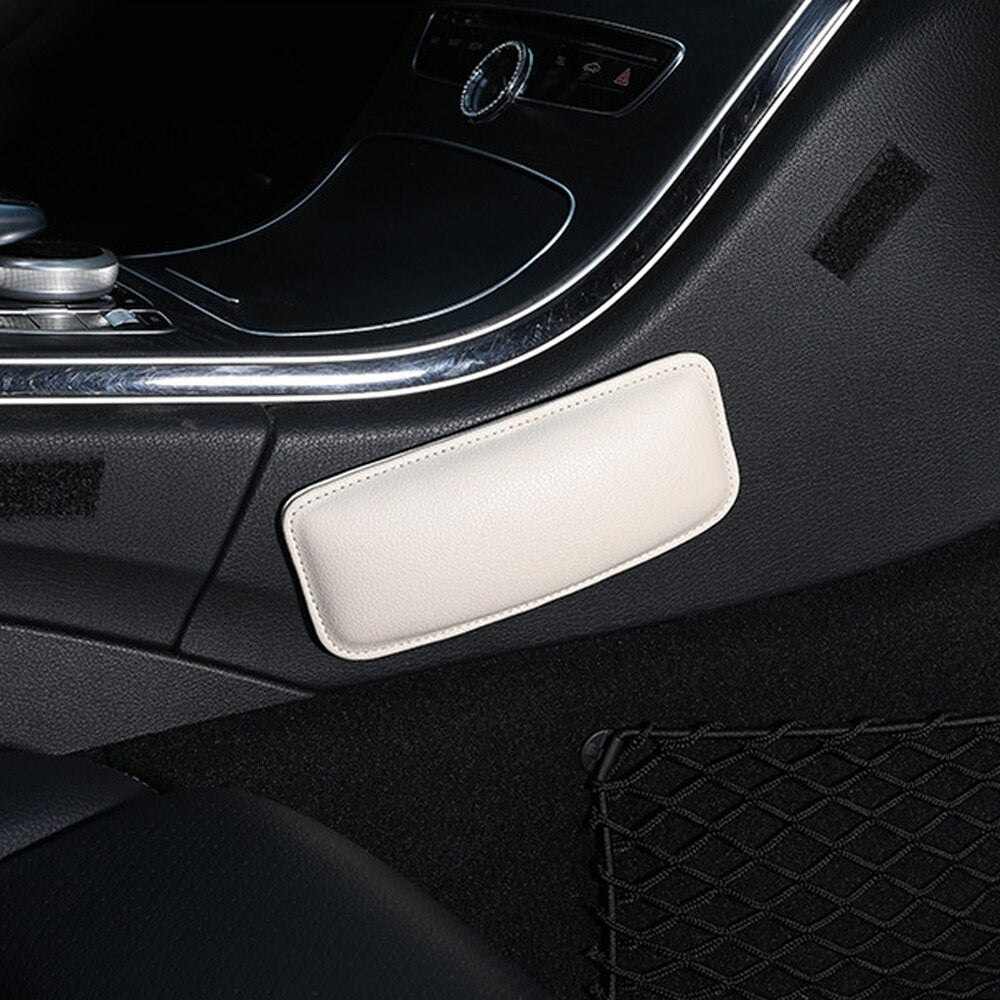 18*8cm PU Leather Car Knee Pad Cushion Auto Interior Pad Elastic Cushion Memory Foam Comfortable Thigh Support Universal