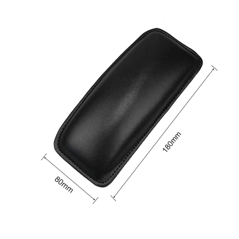 18*8cm PU Leather Car Knee Pad Cushion Auto Interior Pad Elastic Cushion Memory Foam Comfortable Thigh Support Universal