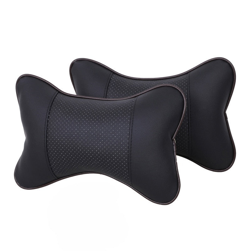 1PC Mini PU Leather Universal Car Headrest Support Neck Pillow Black/Beige/Gray/Brown for Auto Car Seat