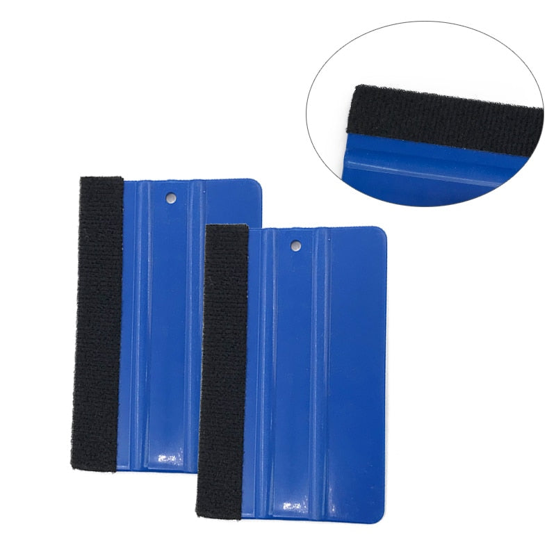 1PCS Car Vinyl Film wrapping tools Blue Scraper squeegee with felt edge size 12.5cm*8cm Car Styling Stickers Accessories