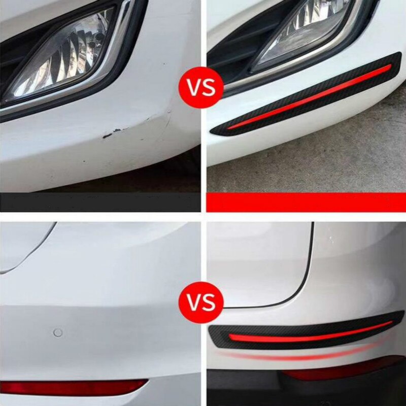2 PCS Car Sticker Bumper Scratch Protection Car Front/Rear Edge Corner Guard Scratch Protection Decoration Strip