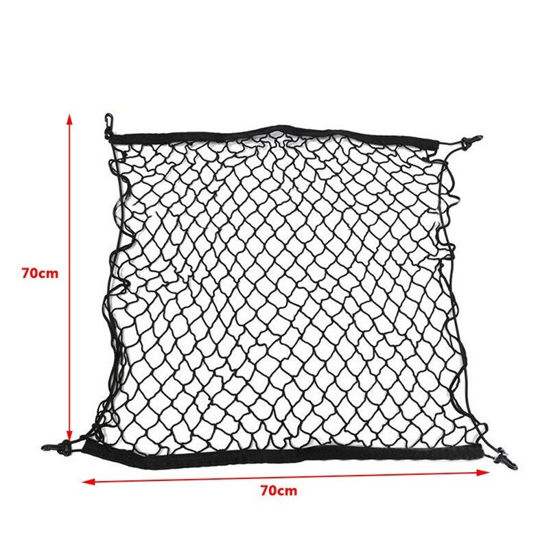 2 Size Car Boot Trunk Net Mesh Elastic Nylon Rear Back Cargo Trunk Storage Organizer Luggage Net Holder Car Accessories