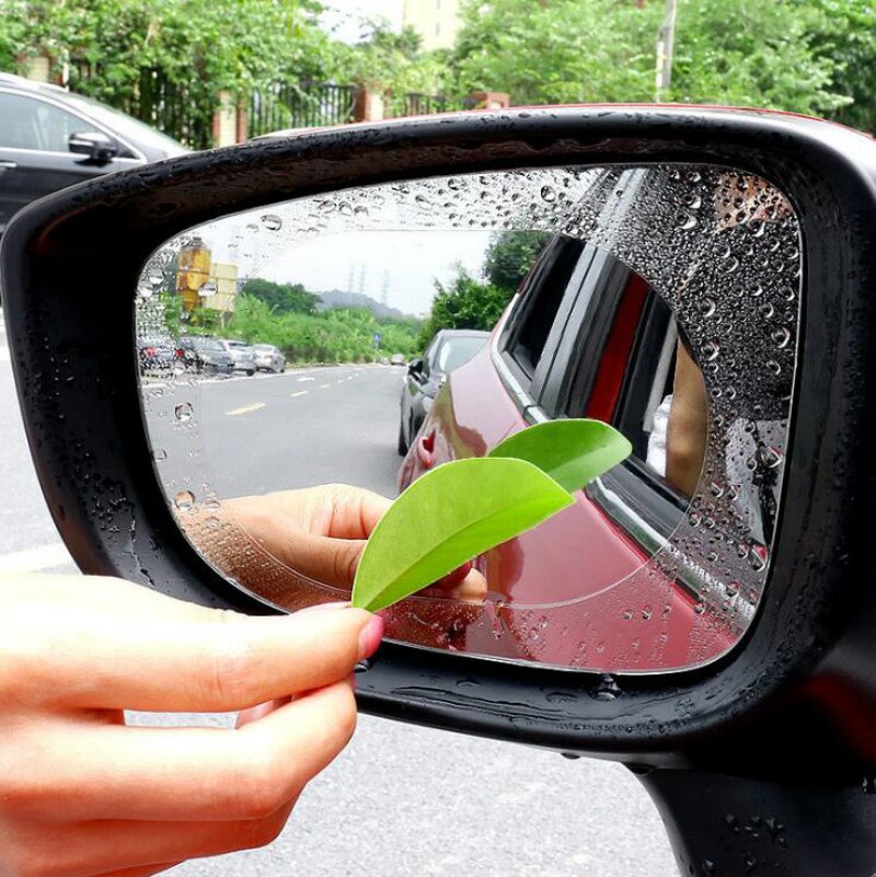 2PCS/Set Anti Fog Car Mirror Window Clear Film Anti-Light Car Rearview Mirror Protective Film Waterproof Rainproof Car Sticker