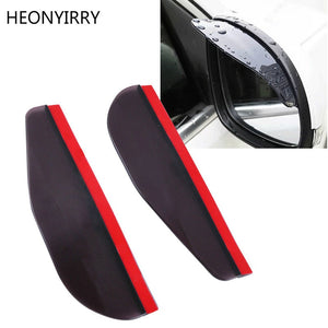 2Pcs Flexible Car Rear View Mirror Cover Anti Rain Visor Snow Guard Weather Shield Sun Shade Cover Rearview Auto Accessories