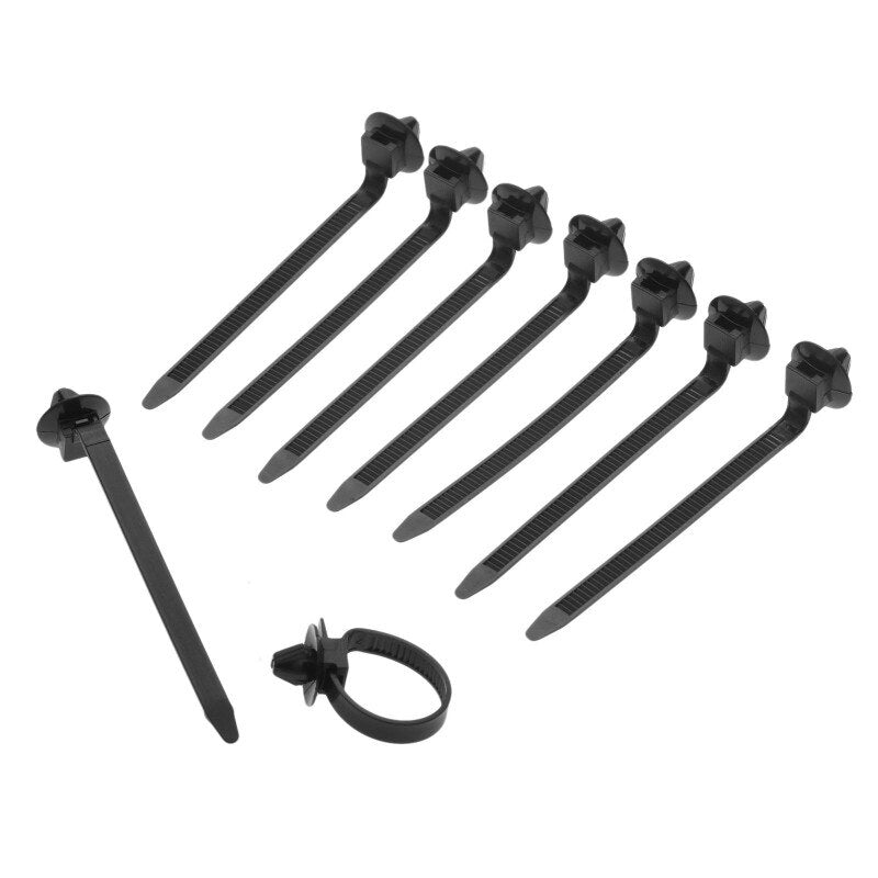 50PCS Car Cable Fastening Ties Nylon Black Car Auto Cable Strap Push Mount Wire Tie Retainer Clip Clamp