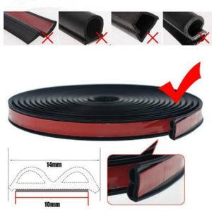 5M Car Door Seal Strips Sticker B Shape Weatherstrip Rubber Seals Sound Insulation Sealing Automobiles Interior Accessories