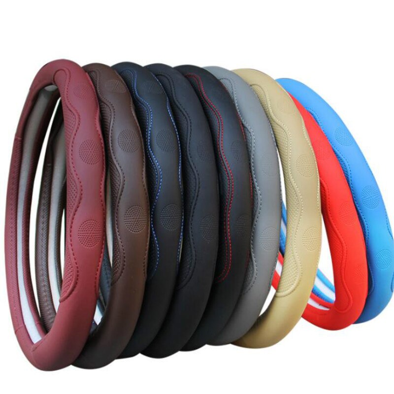 6 Colors Car Steering Wheel Cover Universal Volant Braid on the Steering-wheel Fashion Non-slip Funda Volante Auto Car Styling