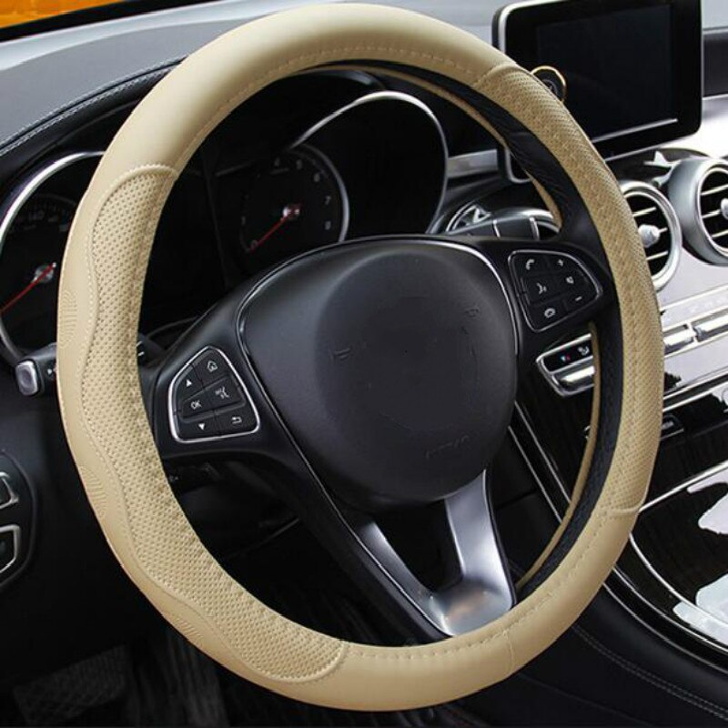 6 Colors Car Steering Wheel Cover Universal Volant Braid on the Steering-wheel Fashion Non-slip Funda Volante Auto Car Styling