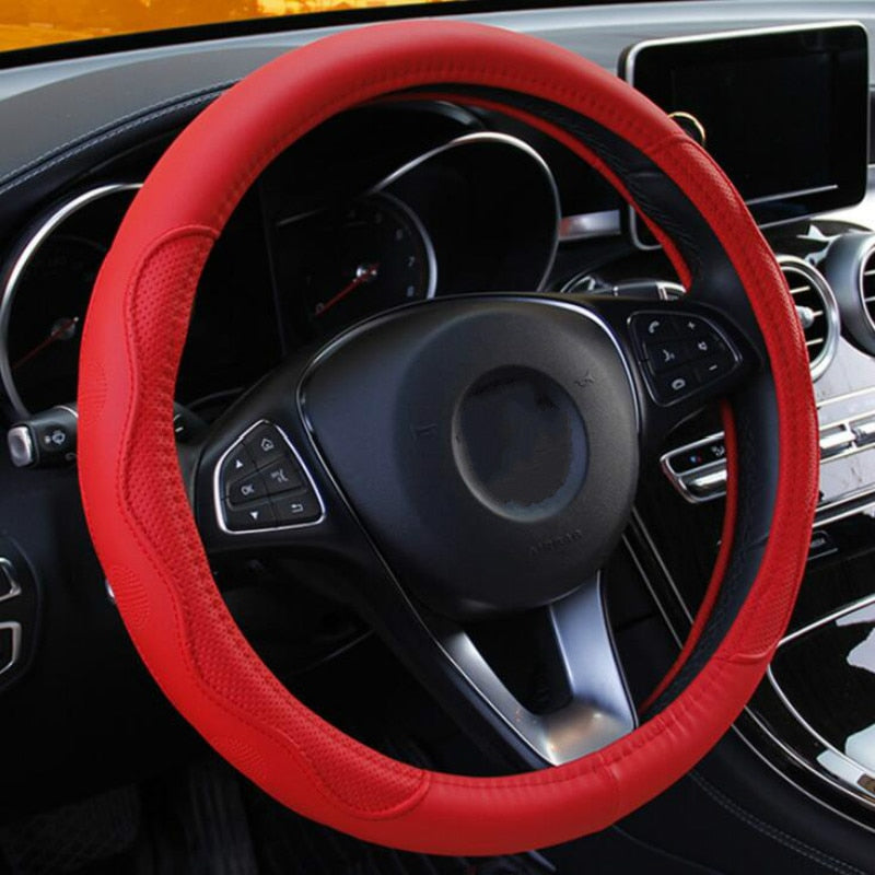 6 Colors Car Steering Wheel Cover Universal Volant Braid on the Steering-wheel Fashion Non-slip Funda Volante Auto Car Styling