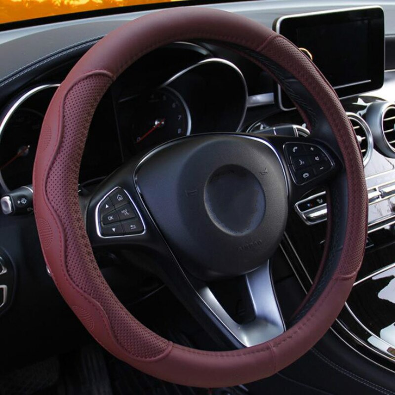 6 Colors Car Steering Wheel Cover Universal Volant Braid on the Steering-wheel Fashion Non-slip Funda Volante Auto Car Styling