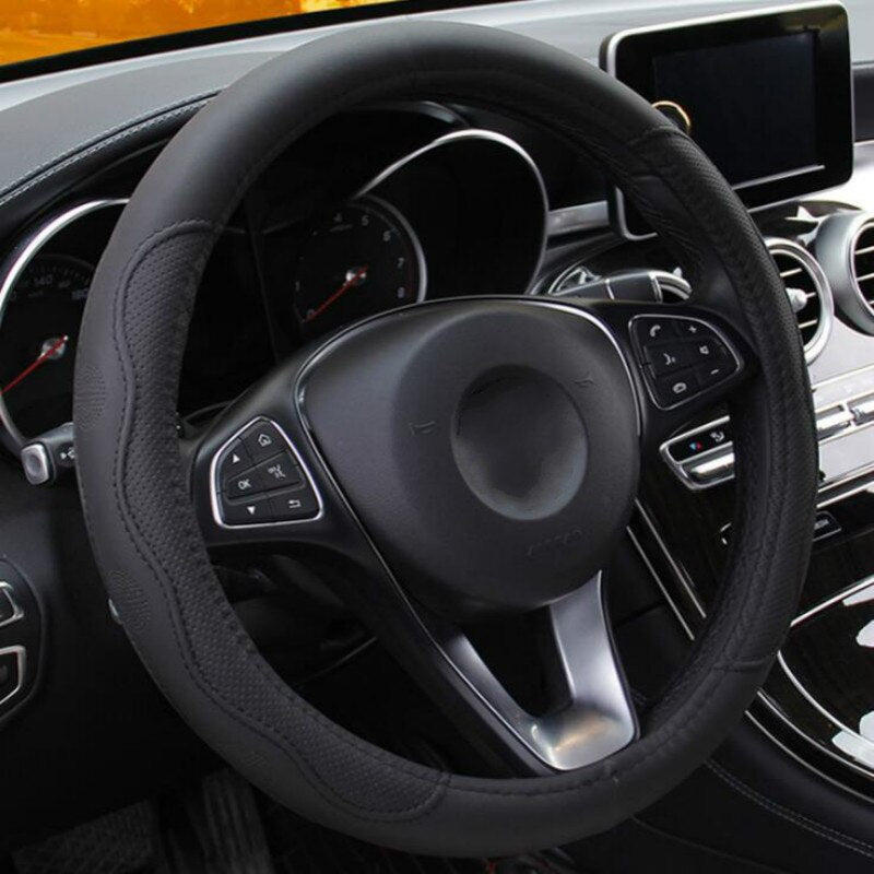6 Colors Car Steering Wheel Cover Universal Volant Braid on the Steering-wheel Fashion Non-slip Funda Volante Auto Car Styling
