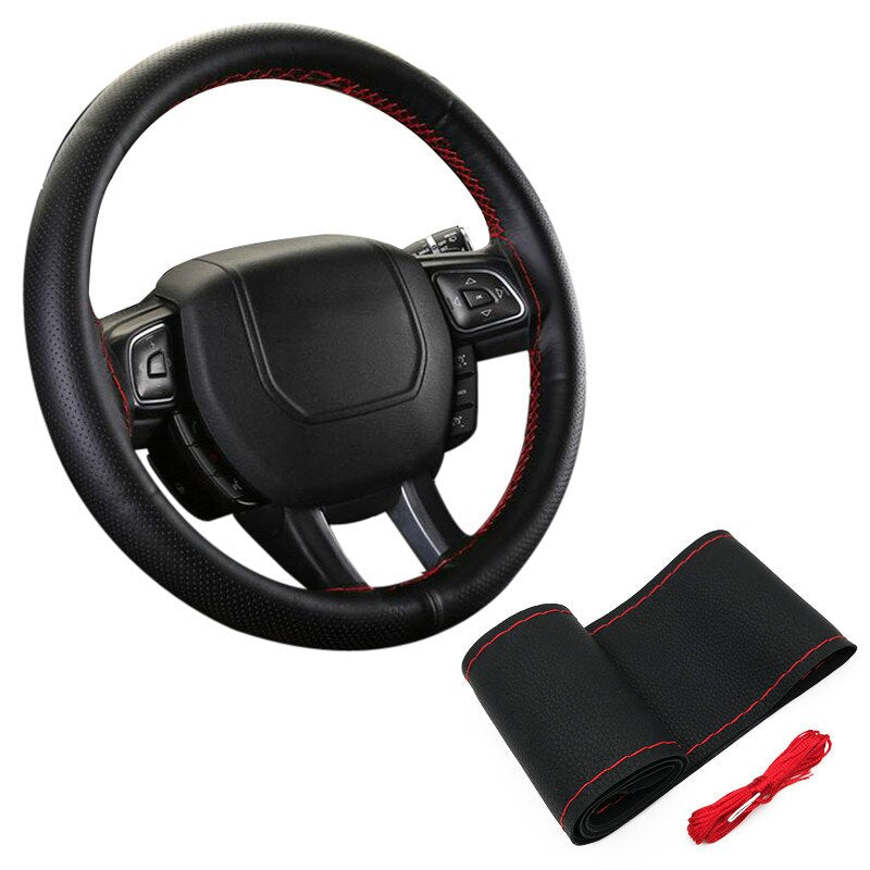 6 Colors Car Steering Wheel Cover Universal Volant Braid on the Steering-wheel Fashion Non-slip Funda Volante Auto Car Styling