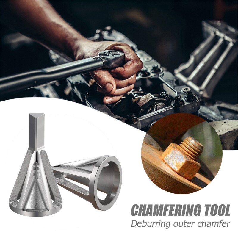 Car Motorcycle Tire Repair Deburring Tools External Bit Chamfer Tools Stainless Steel Metal Remove Burr Car Repair Garage Tools