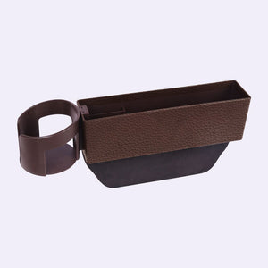 Car Seat Storage Box PU Leather Leak-Proof Car Organizer Storage Case Universal Car Seat Side Gap Container Storage Bag