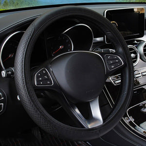 Car Steering Wheel Cover Skidproof Auto Steering- wheel Cover Anti-Slip Universal Embossing Leather Car-styling