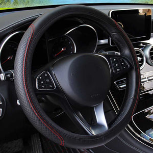 Car Steering Wheel Cover Skidproof Auto Steering- wheel Cover Anti-Slip Universal Embossing Leather Car-styling