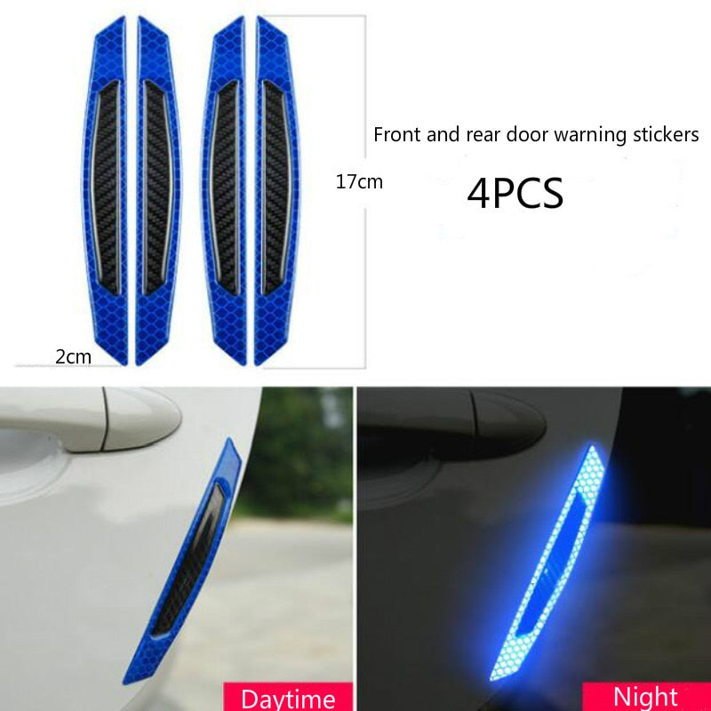 Car Sticker 5D Carbon Fiber Stickers Car Stickers And Decals Auto Reflective Strip Warning Car Styling Accessories Automobiles