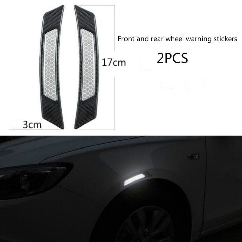 Car Sticker 5D Carbon Fiber Stickers Car Stickers And Decals Auto Reflective Strip Warning Car Styling Accessories Automobiles