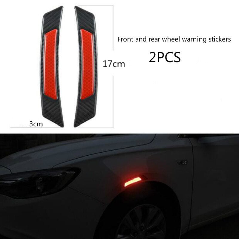 Car Sticker 5D Carbon Fiber Stickers Car Stickers And Decals Auto Reflective Strip Warning Car Styling Accessories Automobiles