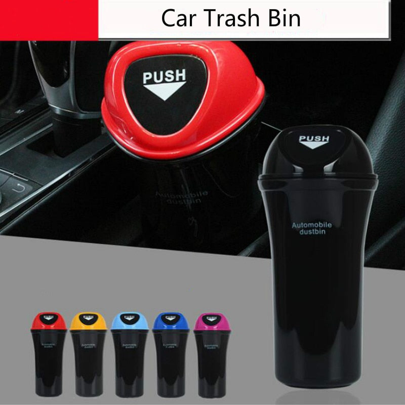 Car Trash Can Organizer Garbage Holder Automobiles Storage Bag Accessories Auto Door Seat Back Visor Trash Bin Paper Dustbin