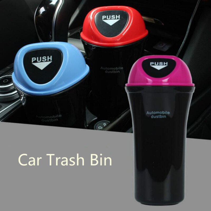 Car Trash Can Organizer Garbage Holder Automobiles Storage Bag Accessories Auto Door Seat Back Visor Trash Bin Paper Dustbin