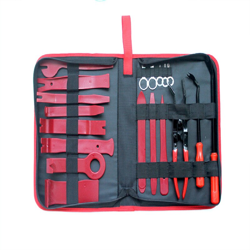 Car Trim Removal Tools Kit Auto Panel Dash Audio Radio Removal Installer Repair Pry Tools Kit Fastener Removal with Storage bag