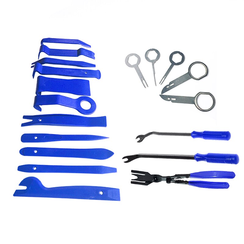 Car Trim Removal Tools Kit Auto Panel Dash Audio Radio Removal Installer Repair Pry Tools Kit Fastener Removal with Storage bag