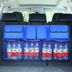 Car Trunk Organizer Adjustable Backseat Storage Bag Net High Capacity Multi-use Oxford Automobile Seat Back Organizers Universal