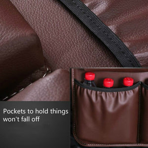 High Quality Leather Car Rear Seat Back Storage Bag Multi Pocket Car Trunk Organizer Auto Stowing Tidying Interior Accessories