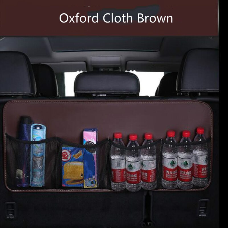 High Quality Leather Car Rear Seat Back Storage Bag Multi Pocket Car Trunk Organizer Auto Stowing Tidying Interior Accessories