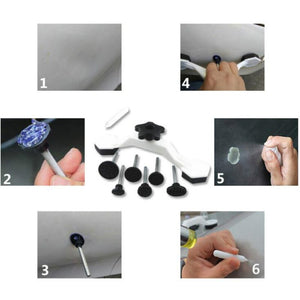 Paintless Auto Car Dent Repair Body Damage Fix Tool Pulling Bridge Puller Dent Removal Glue Tabs Hand Repair Tools Kit Universal