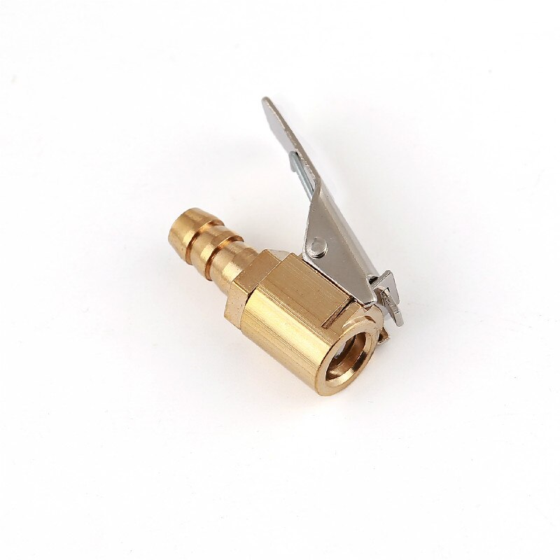 Portable Inflatable Pump For Car Tire Air Chuck Inflator Pump Valve Connector Clip-on Adapter Car Brass 8mm Tyre Wheel Valve