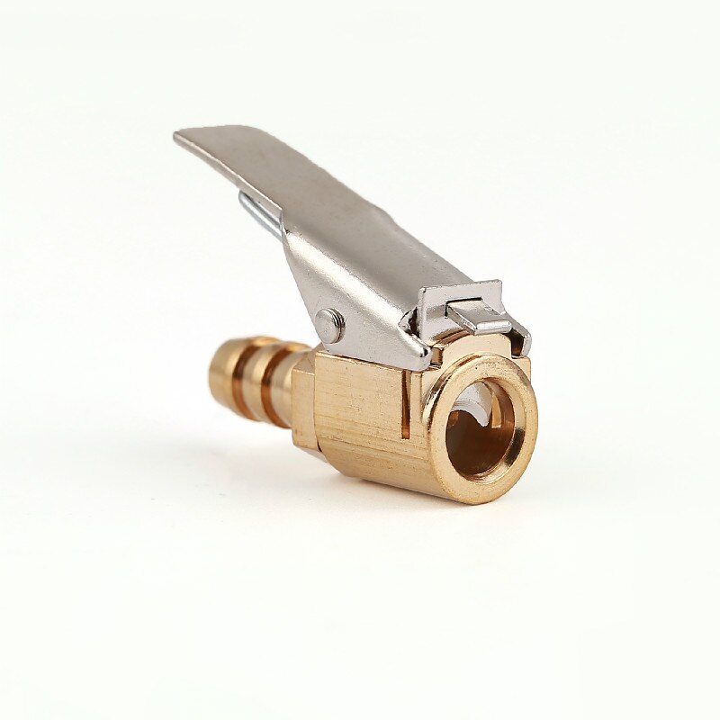Portable Inflatable Pump For Car Tire Air Chuck Inflator Pump Valve Connector Clip-on Adapter Car Brass 8mm Tyre Wheel Valve