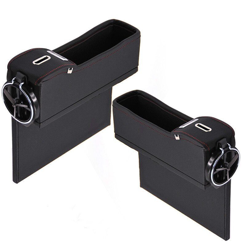 Storage Box Car Organizer Seat Gap PU Case Pocket Car Seat Side Slit for Wallet Phone Coins Cigarette Keys Cards For Universal