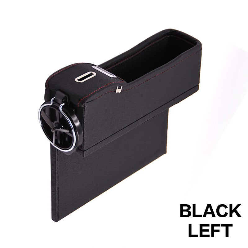 Storage Box Car Organizer Seat Gap PU Case Pocket Car Seat Side Slit for Wallet Phone Coins Cigarette Keys Cards For Universal