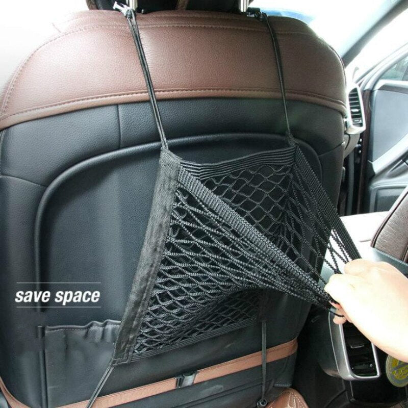 Strong Elastic Car Mesh Net Bag Between Car Seat Organizer Seat Back Storage Bag Luggage Holder Pocket Car Styling 23*30cm