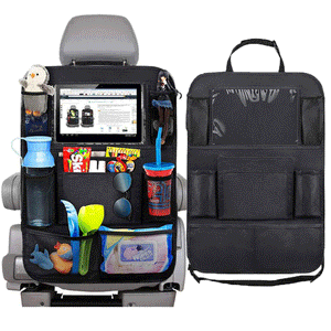 Touch Screen Car Seat Back Organizer 9 Storage Pockets with Tablet Holder Protector for Kids Children Car Accessories