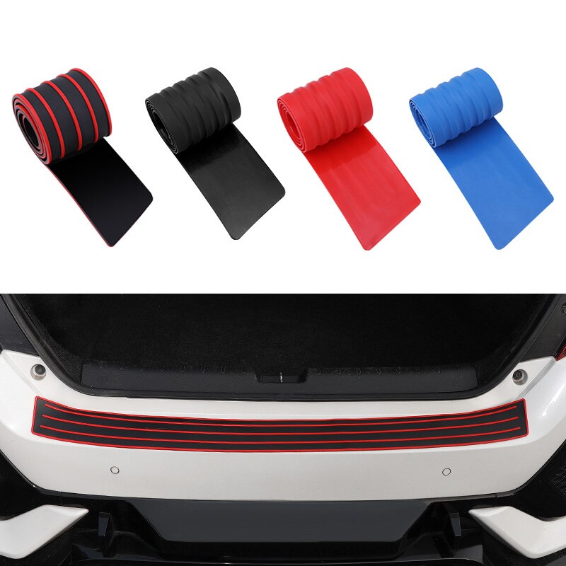 Universal Car Trunk Door Guard Strips Sill Plate Protector Rear Bumper Guard Rubber Mouldings Pad Trim Cover Strip Car Styling