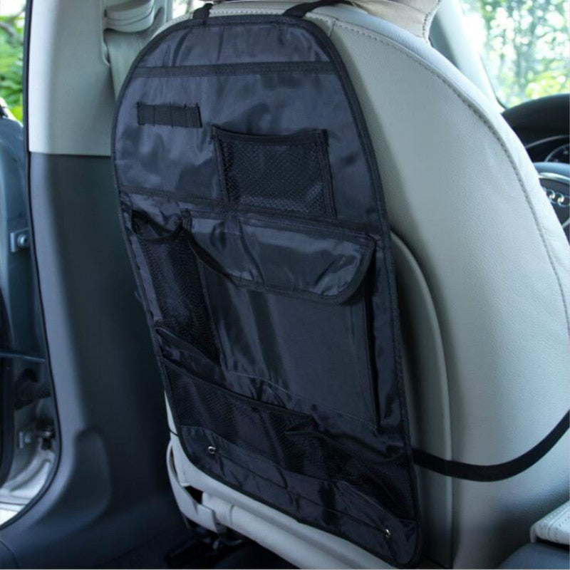 Universal Waterproof Car Back Seat Organizer Storage Bag Multi Pocket Hanging Pouch Assorted 58cmx38cm Auto Accessories Black